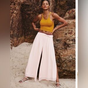 Free People Hot Shot Slit wide pants